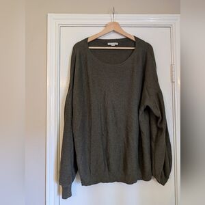 American Eagle Outfitters Olive Scoop Neck Sweater